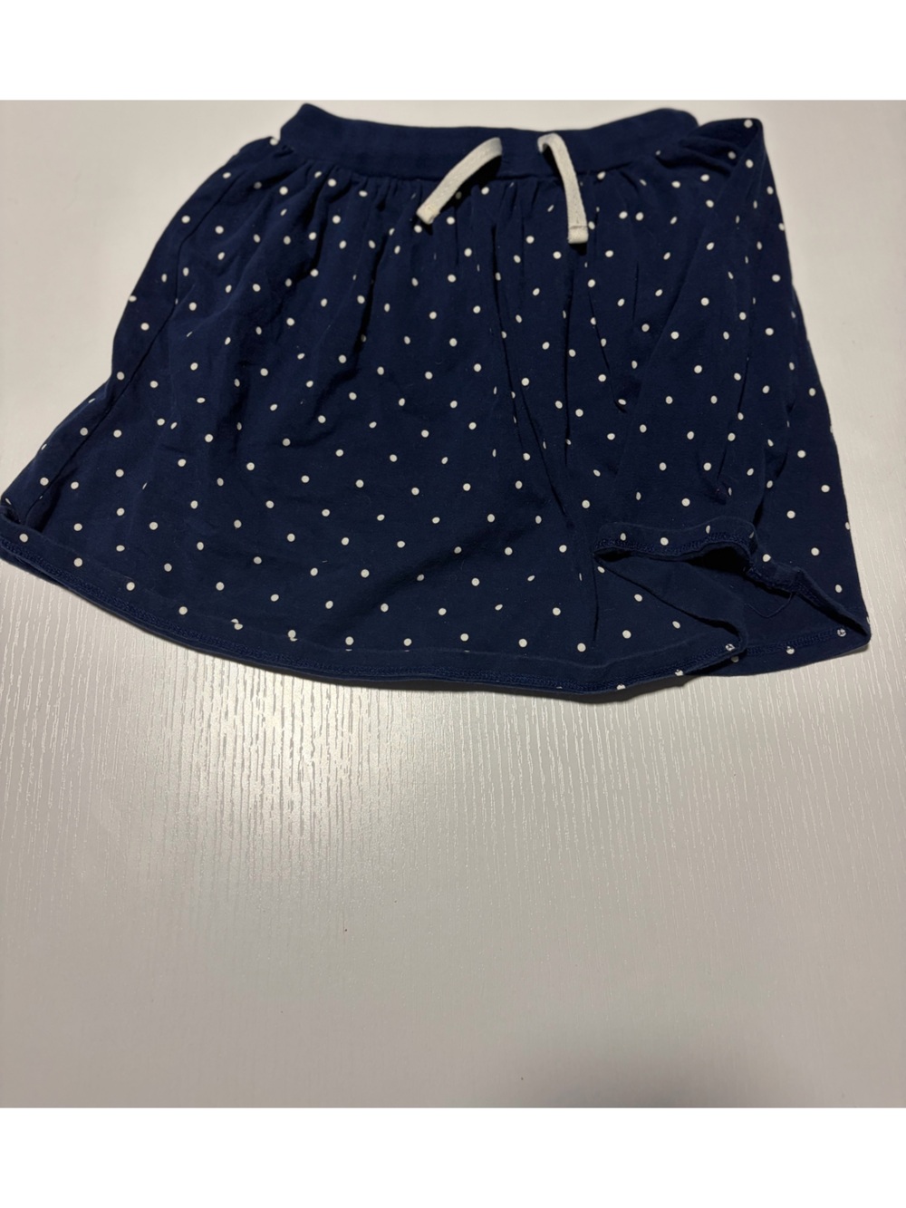 Girls' Navy Blue Polka Dot Skirt | Kids Bottoms